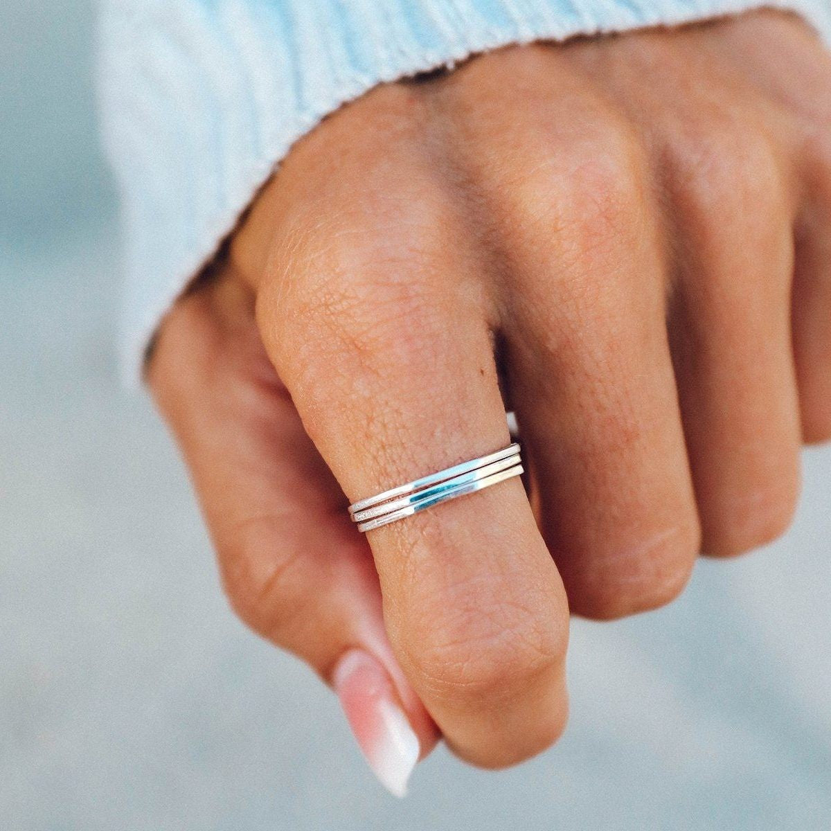 Delicate Stacked Pura Vida Ring