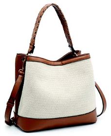 Diamond/Ivory Maude Satchel Bag