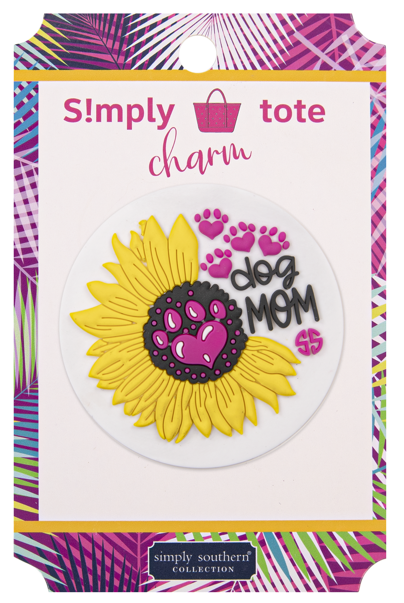 Dog Mom Simply Southern Silicone Charm for Simply Totes