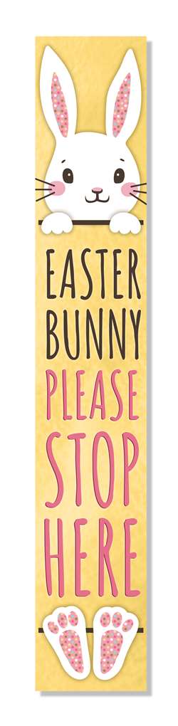 Easter Bunny Please Stop Here Porch Board