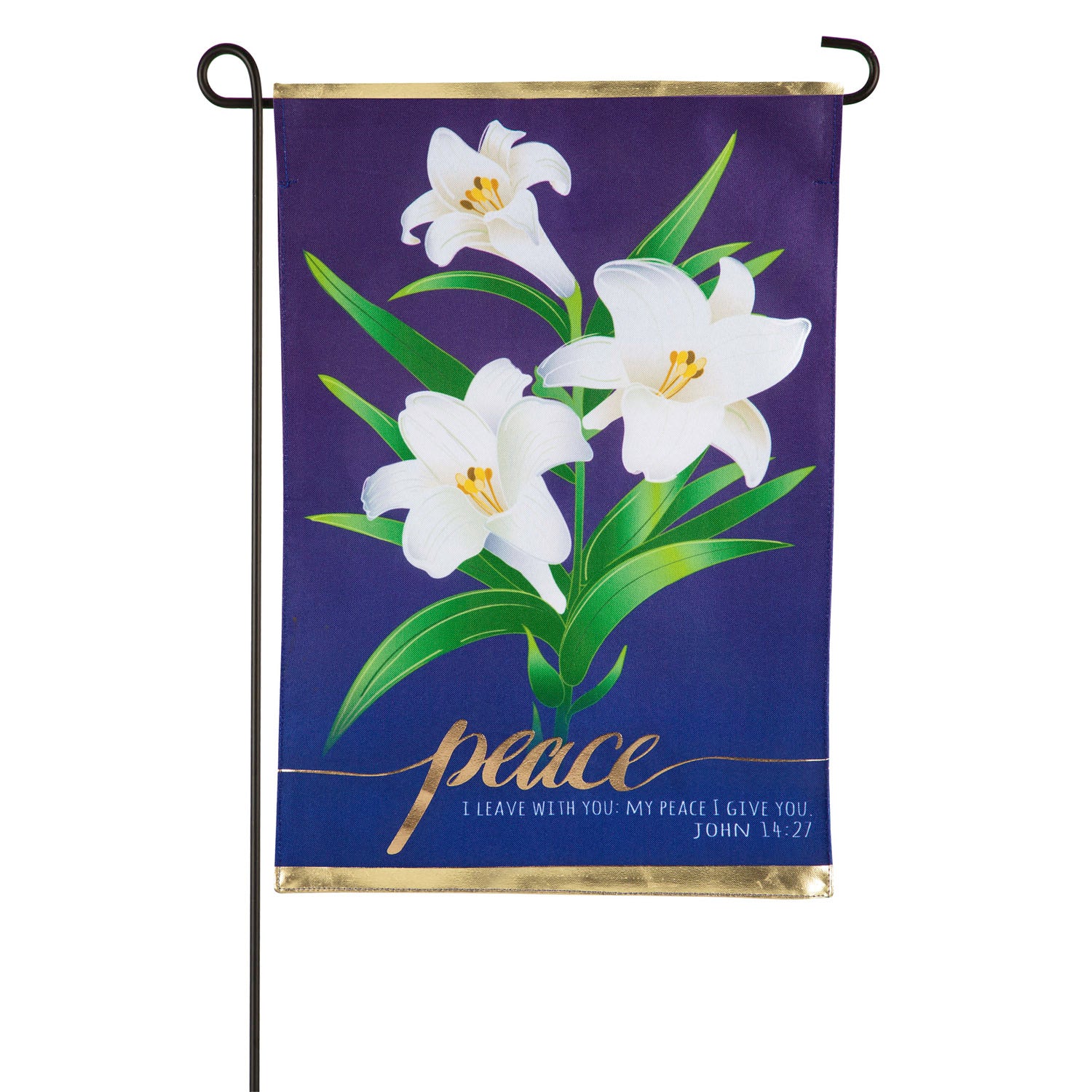 Easter Lilies Garden Linen Flag