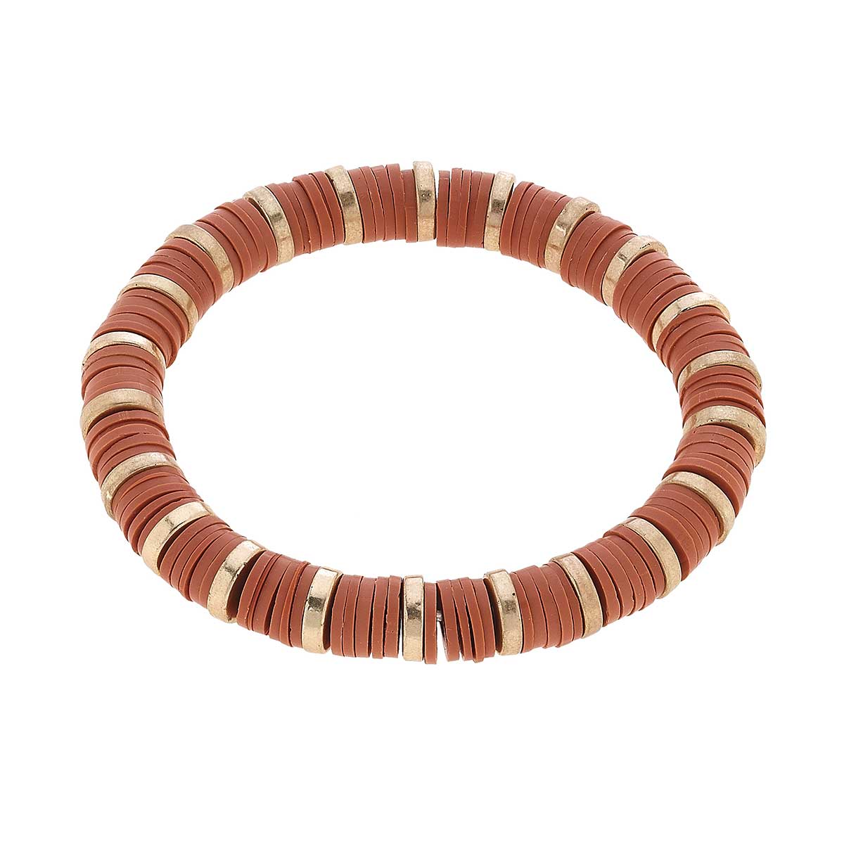 Emberly Color Block Bracelet - Blush Polymer Clay