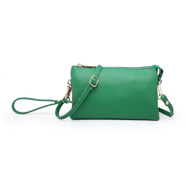 Emerald Zoe 3 Compartment Crossbody/Wristlet Purse