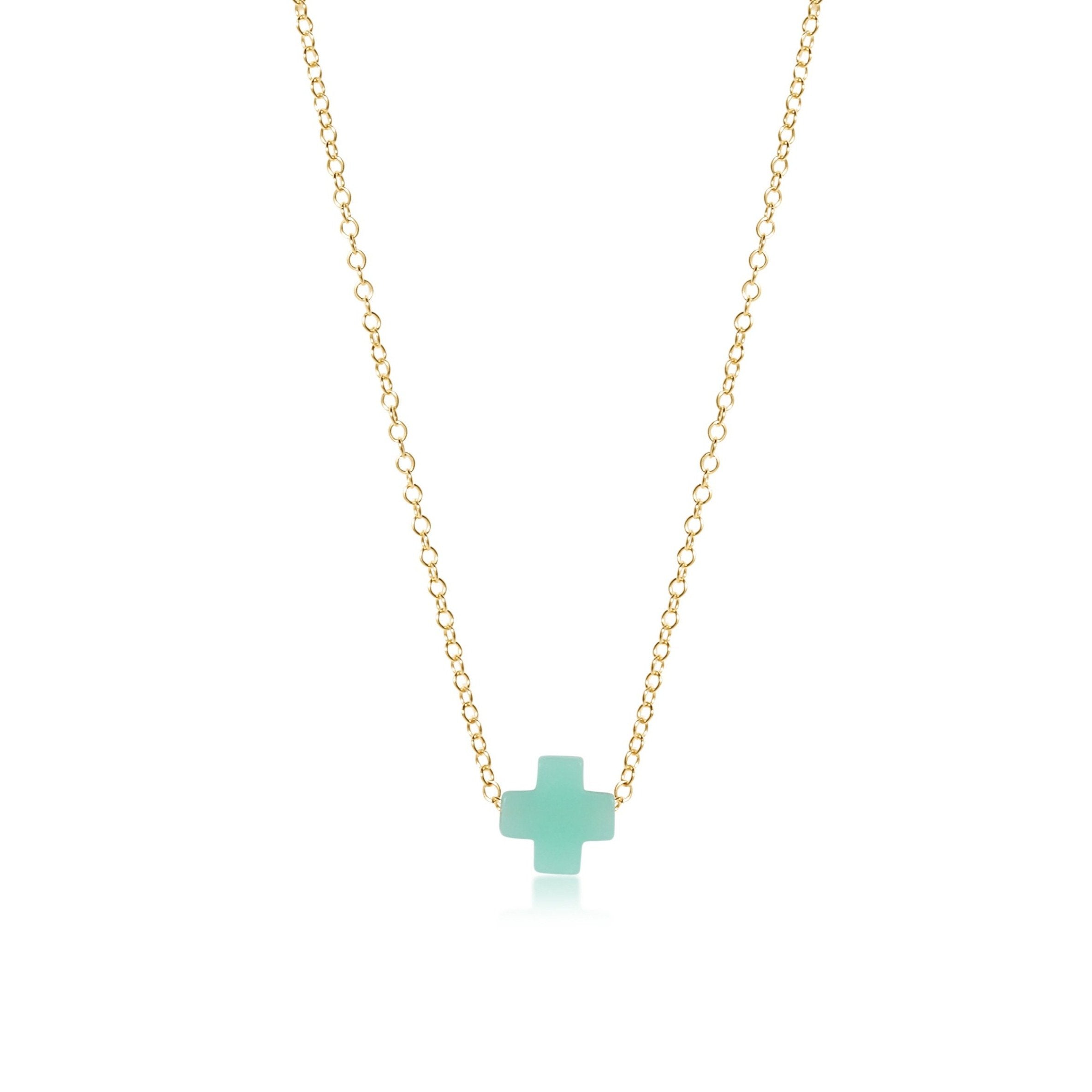 Enewton Mint Signature Cross 16" Gold Necklace