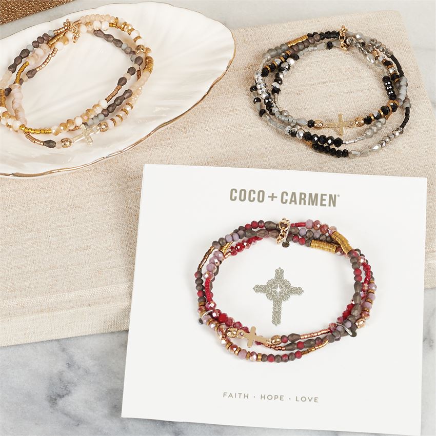 Faithfully Beaded Cross Bracelets