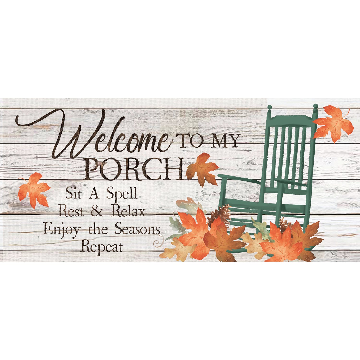 Fall Porch Rules Welcome Sassafras Switch Mat