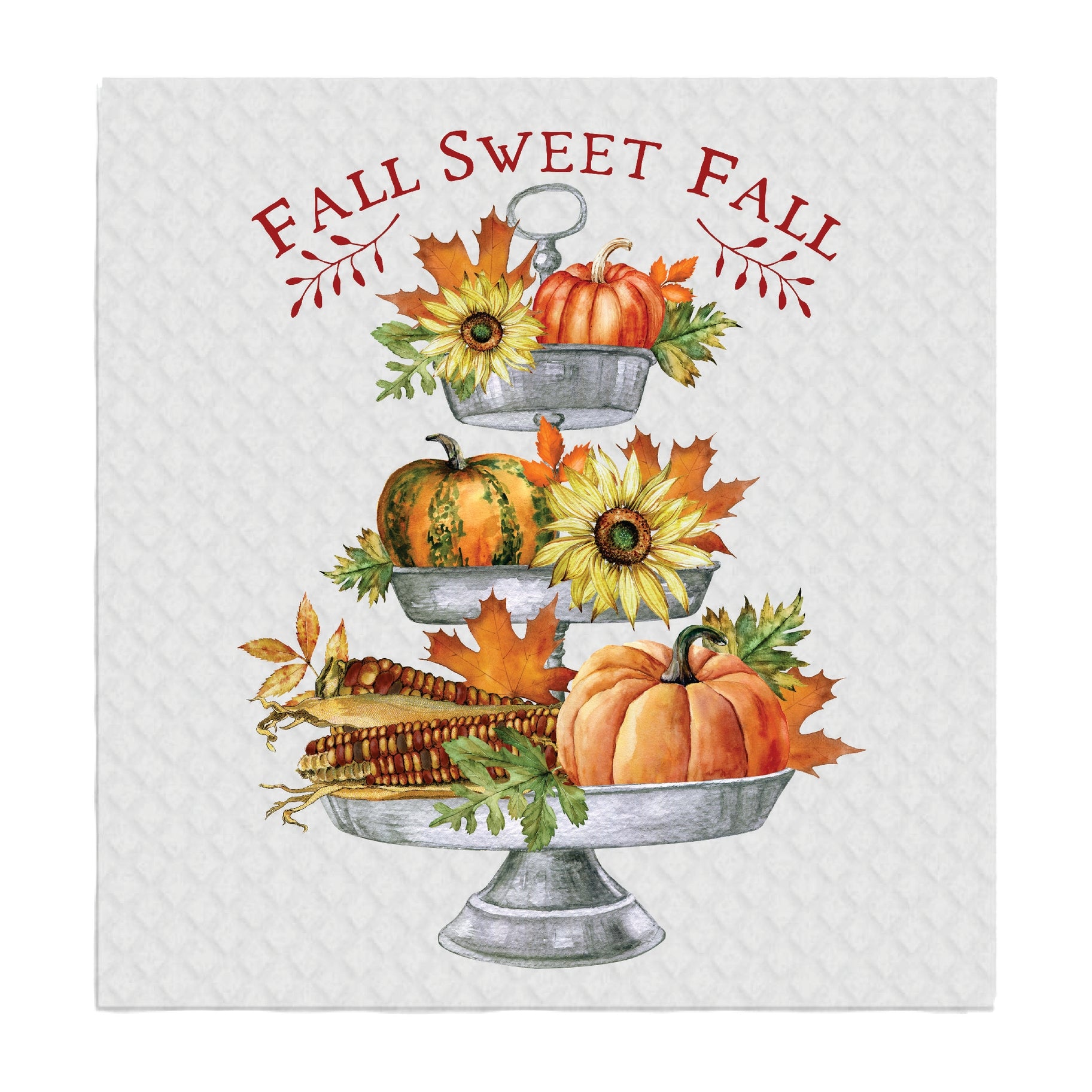 Fall Sweet Fall Thanksgiving Swedish Dishcloth