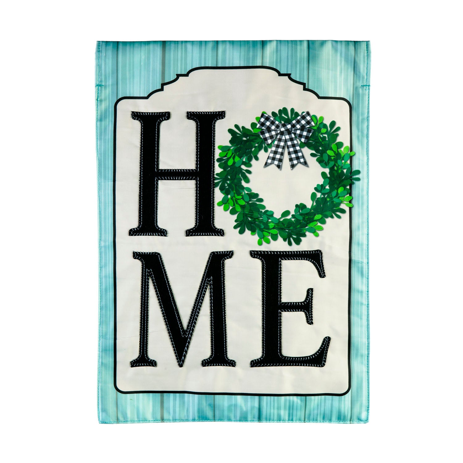 Farmhouse Home Wreath Garden Applique Flag