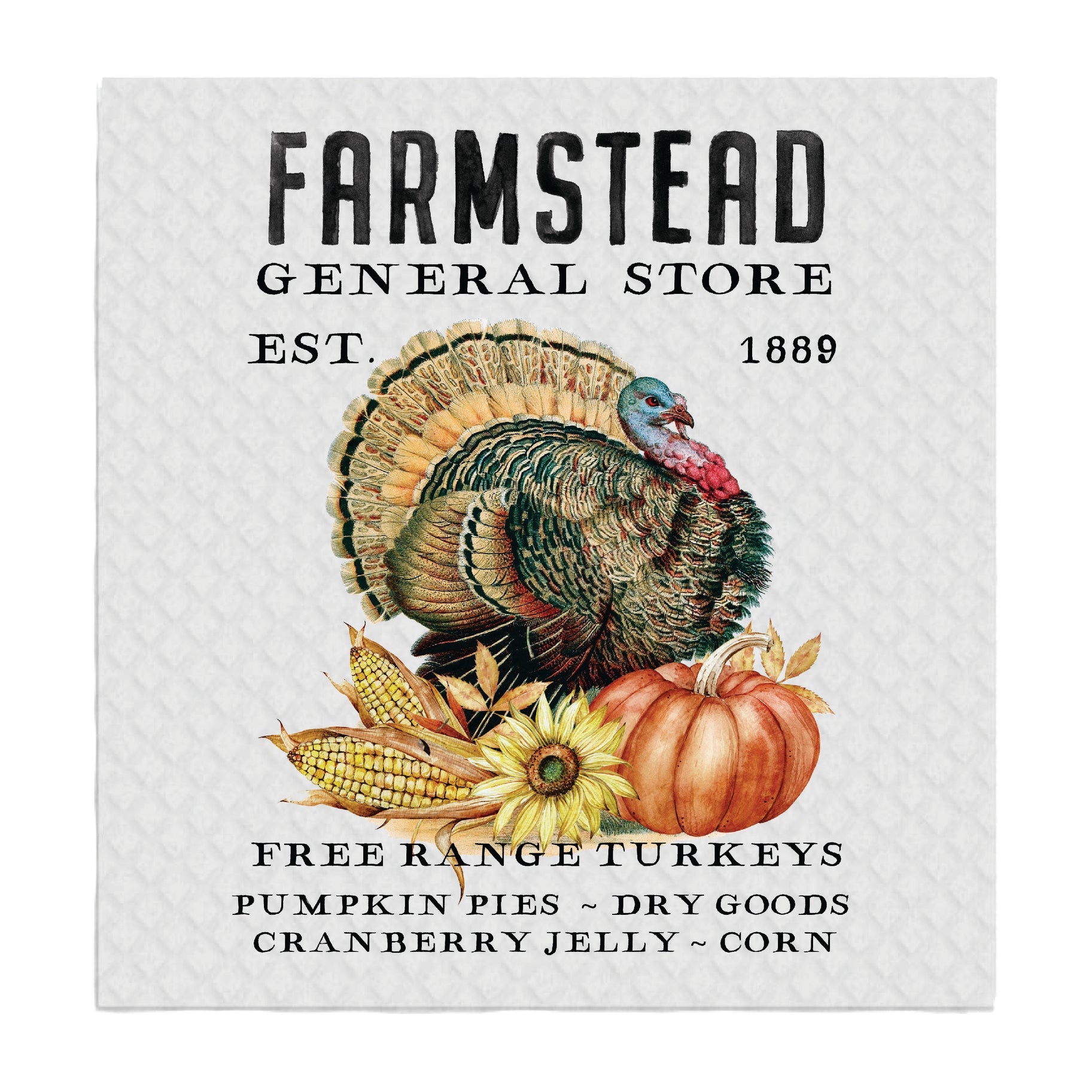 Farmstead General Store Thanksgiving Swedish Dishcloth