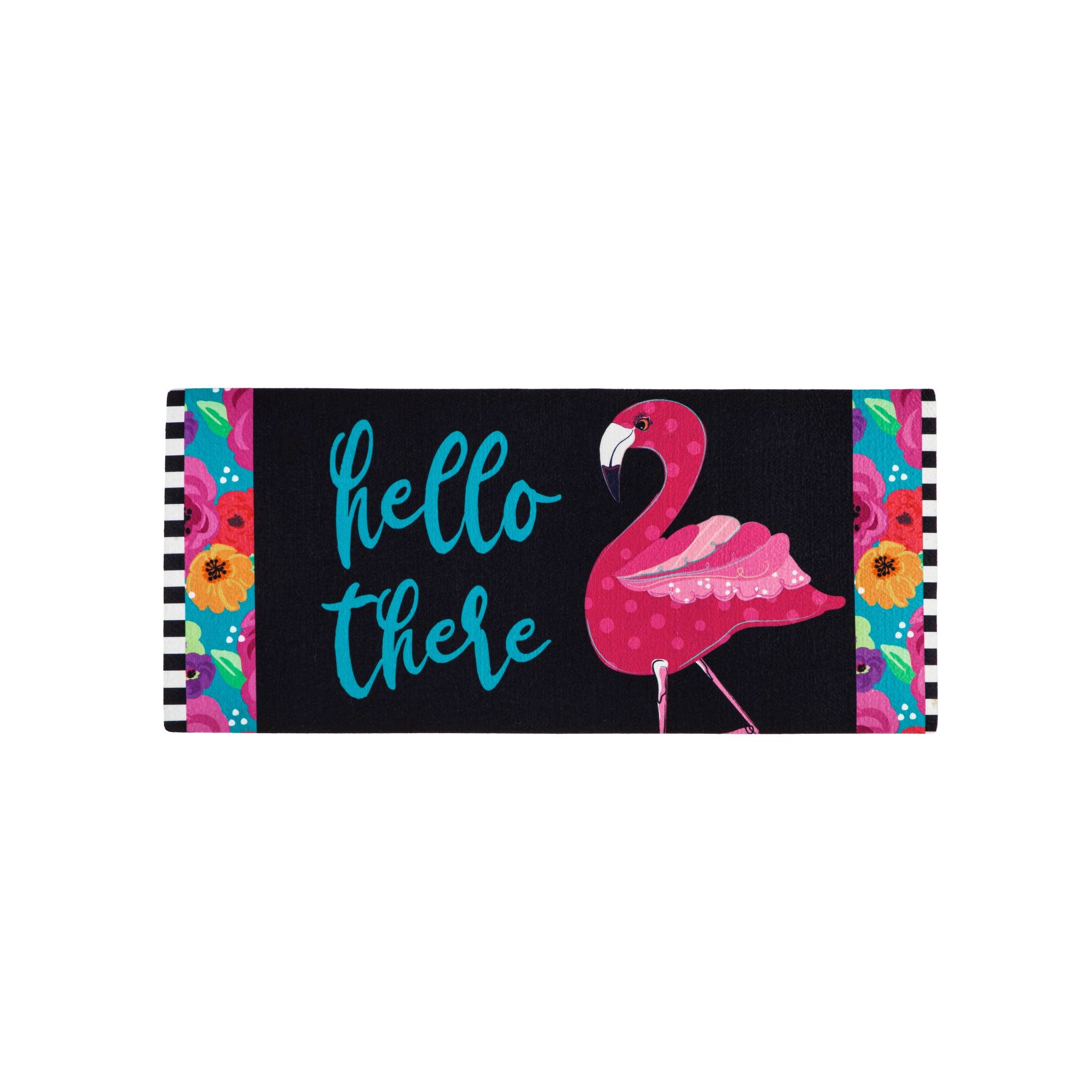 Flamingo Stripes and Flowers Sassafras Switch Mat