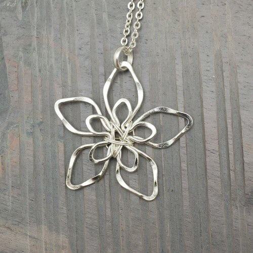 Flower Silver Plated Necklace