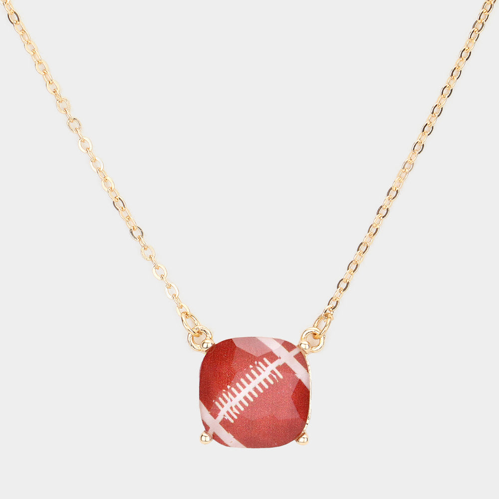 Football Pendant Necklace