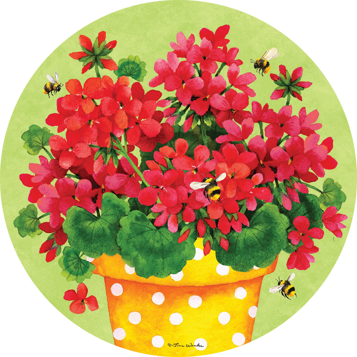 Geranium Gingham Accent Magnet