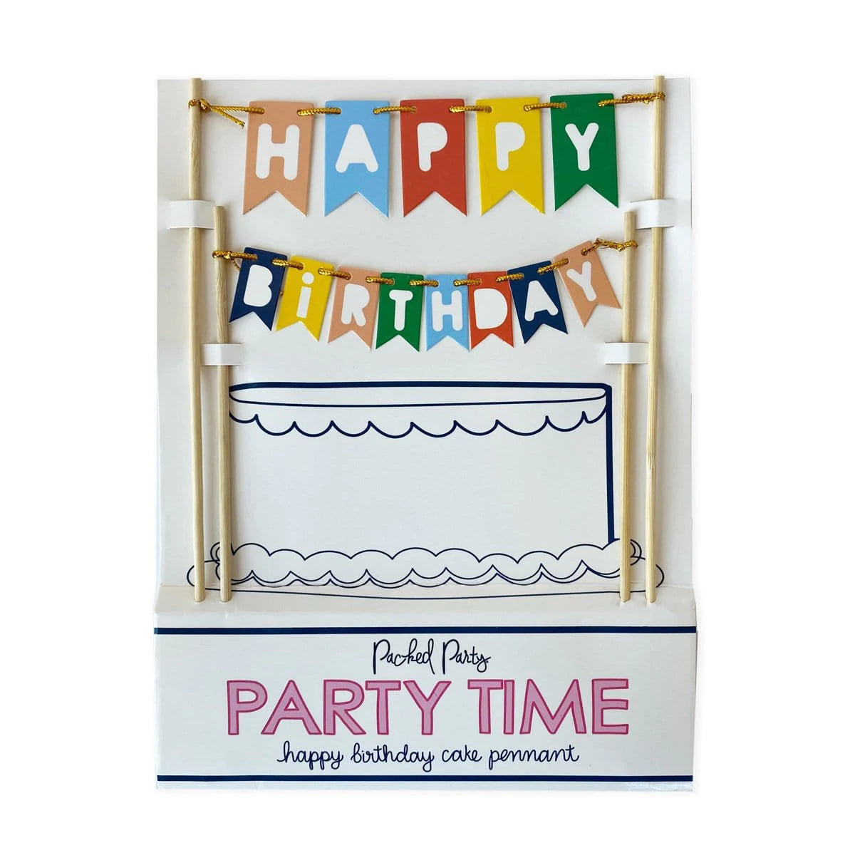 Happy Birthday Cake Pennant