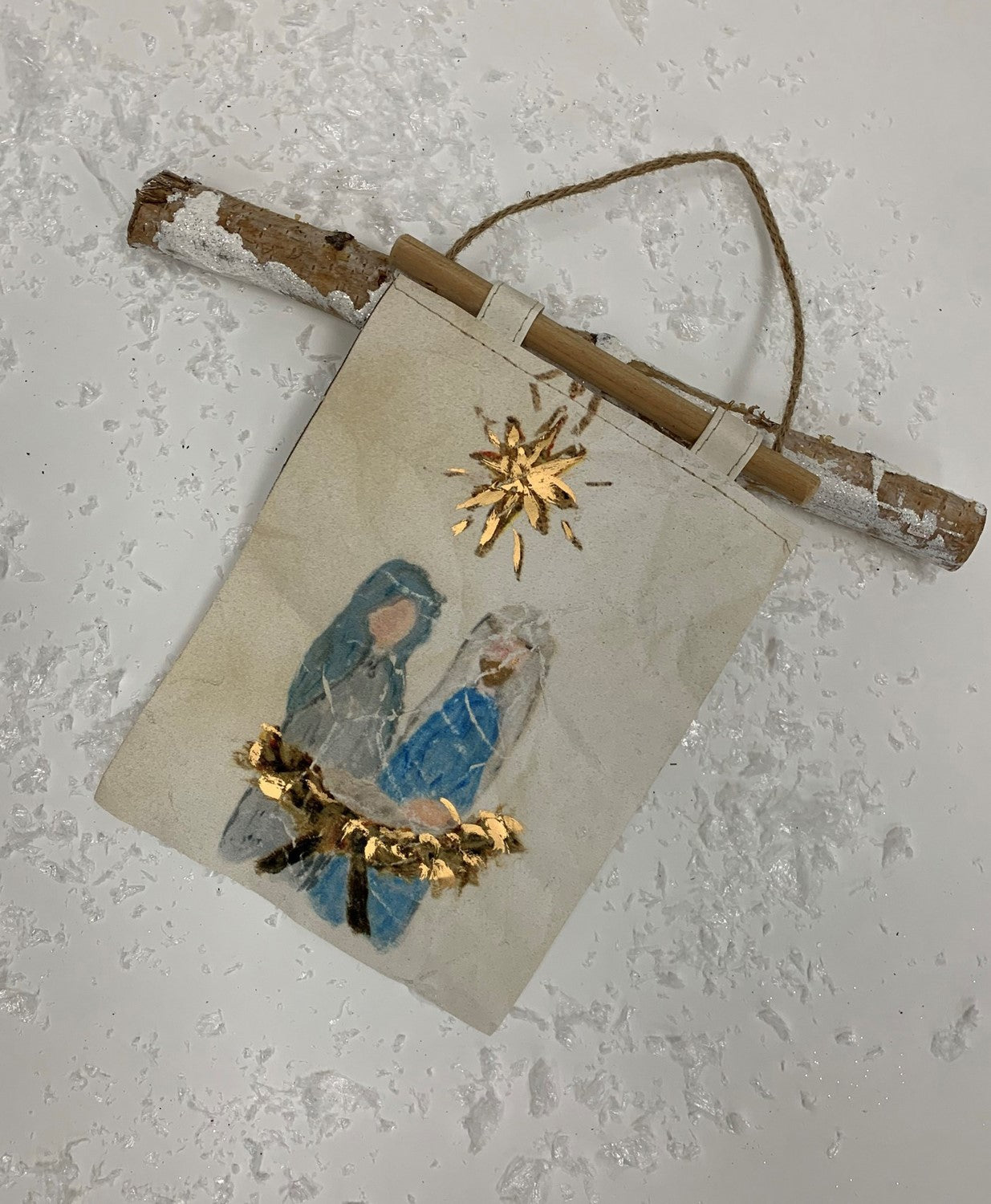 Small Holy Family Paper with Hanger
