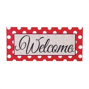 Polka-Dot Welcome Sassafras Switch Mat Insert