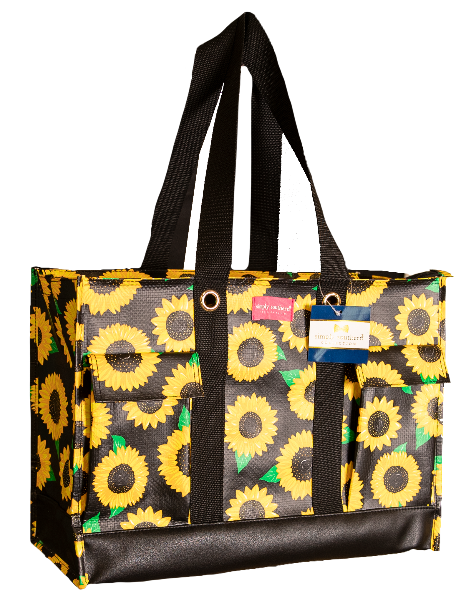 Simply Southern Plastic Sunflower Pocket Tote