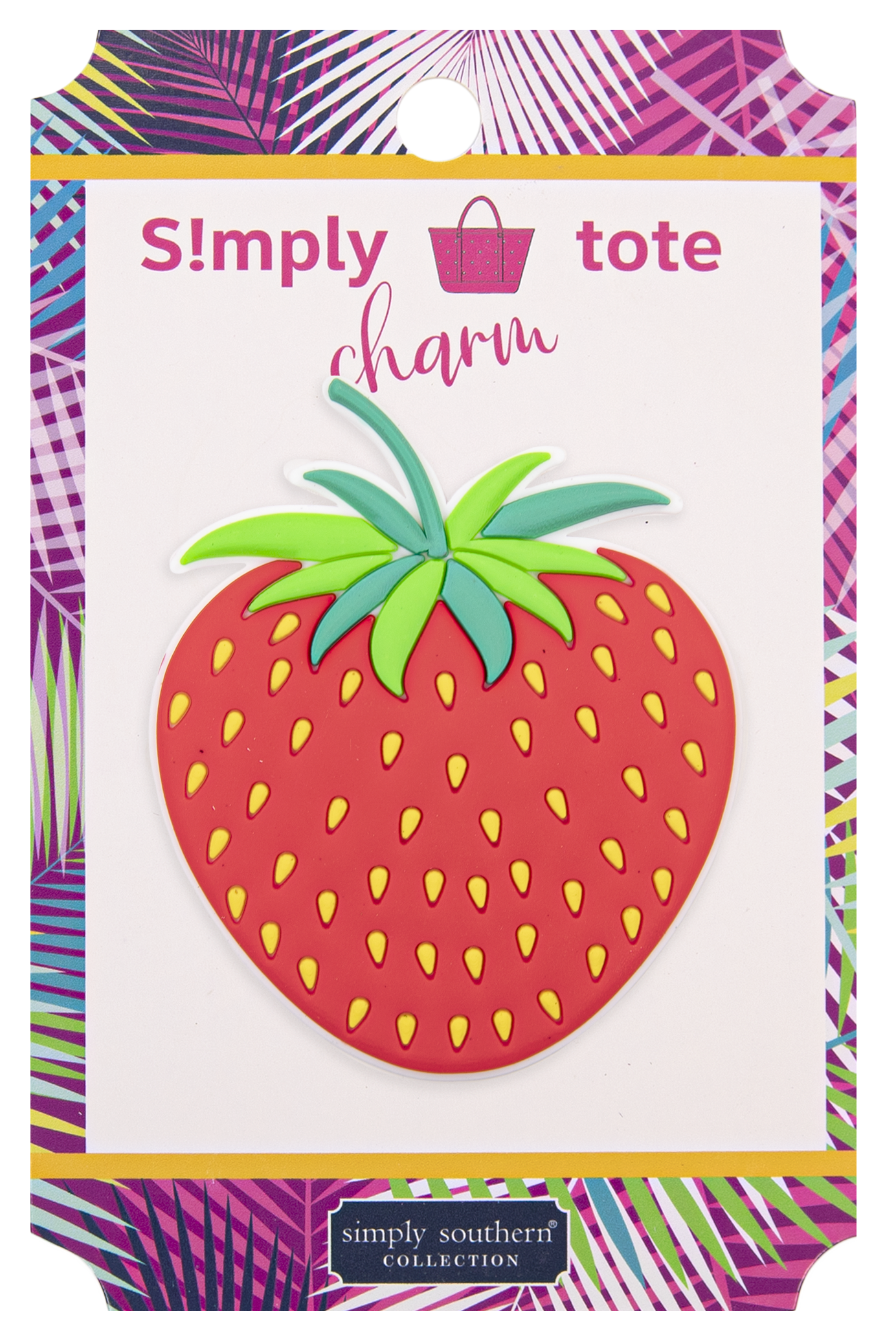 Strawberry Simply Southern Silicone Charm for Simply Totes