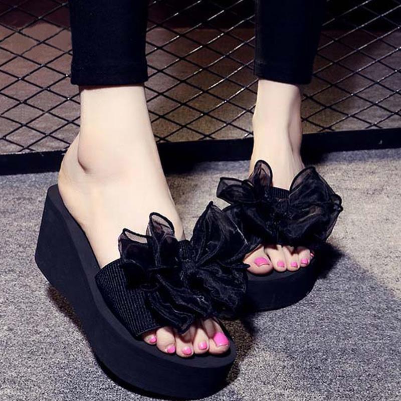 7 Colors 2 3/4 Inch High Chunky Heel Slippers For Women