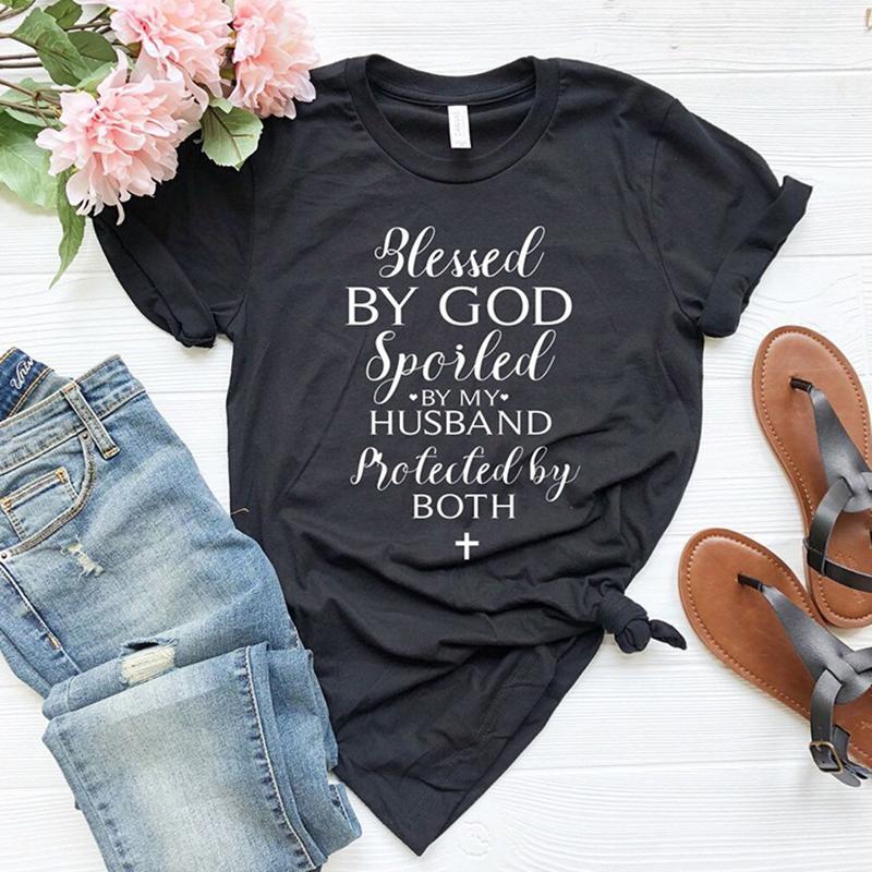 Blessed By God Women Loose Casual Tops