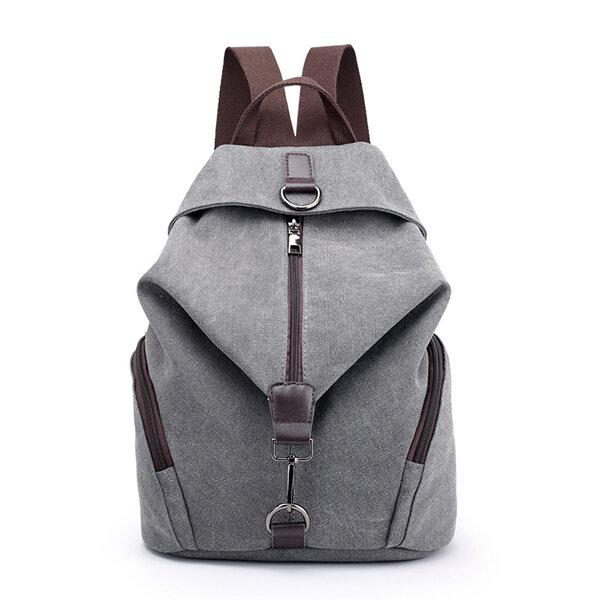 Casual Canvas Women Backpack Travel BackBag Large Capacity School Bag