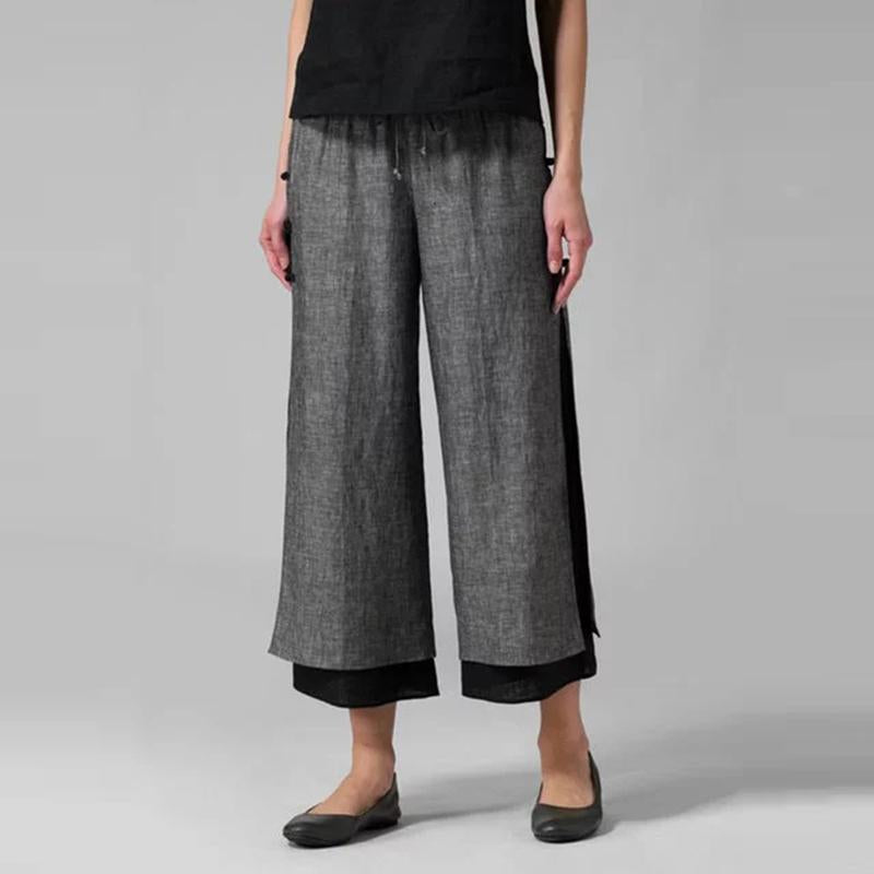 Casual Loose Wide Leg Black Pants Women