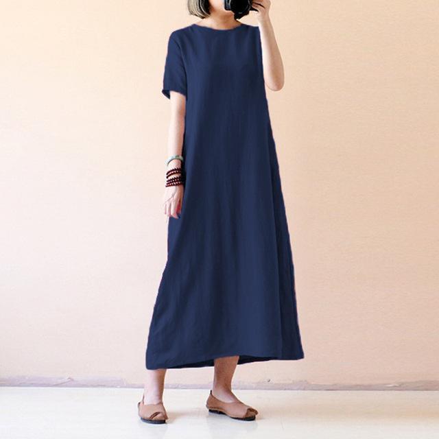 Casual Cotton Linen Dress