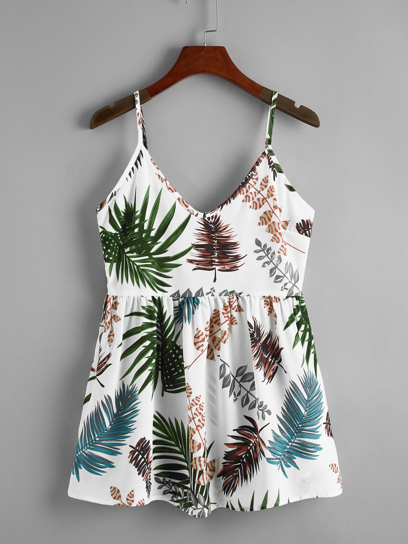 Allover Plants Print Cami Top