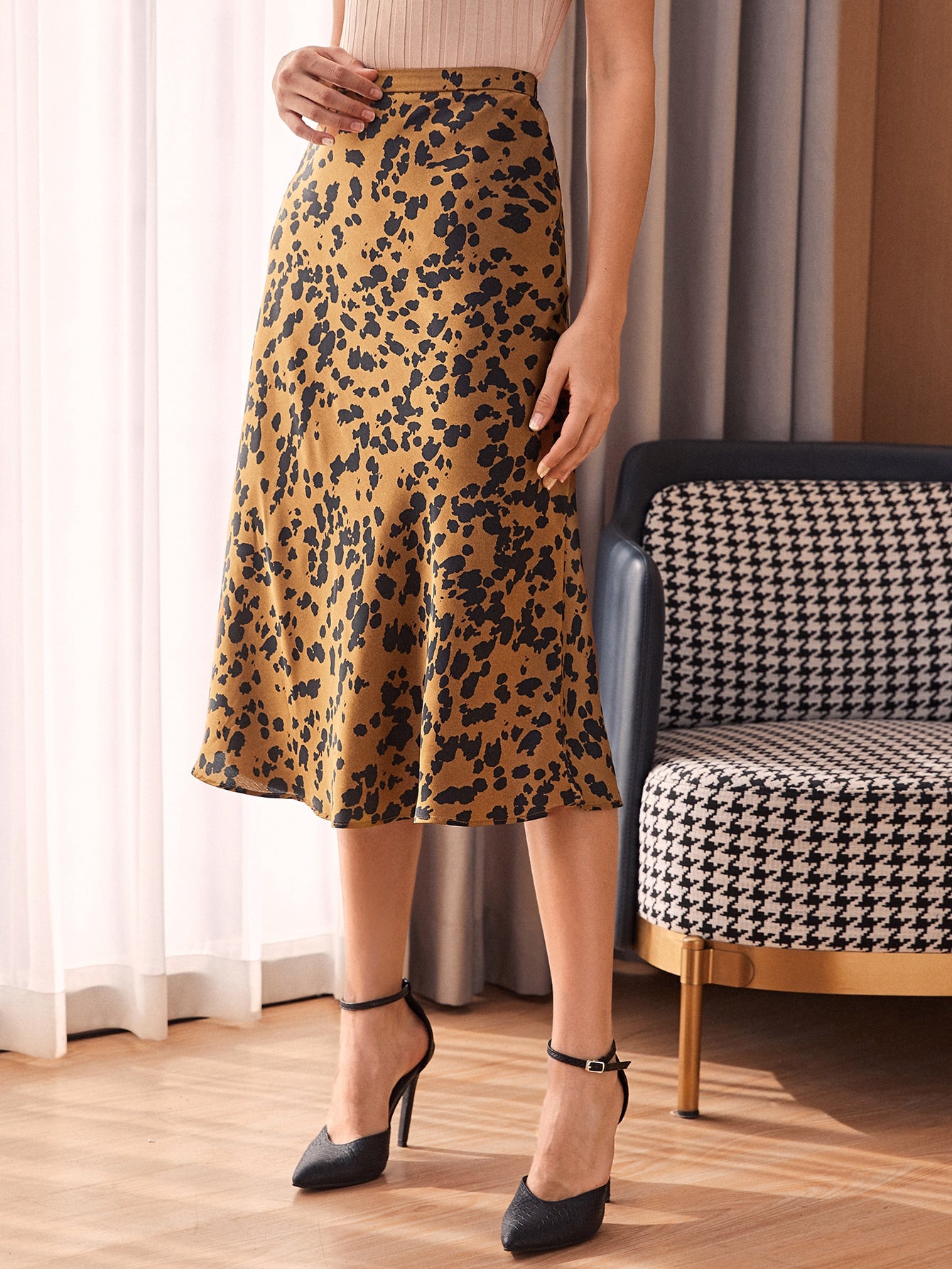 Allover Print Skirt