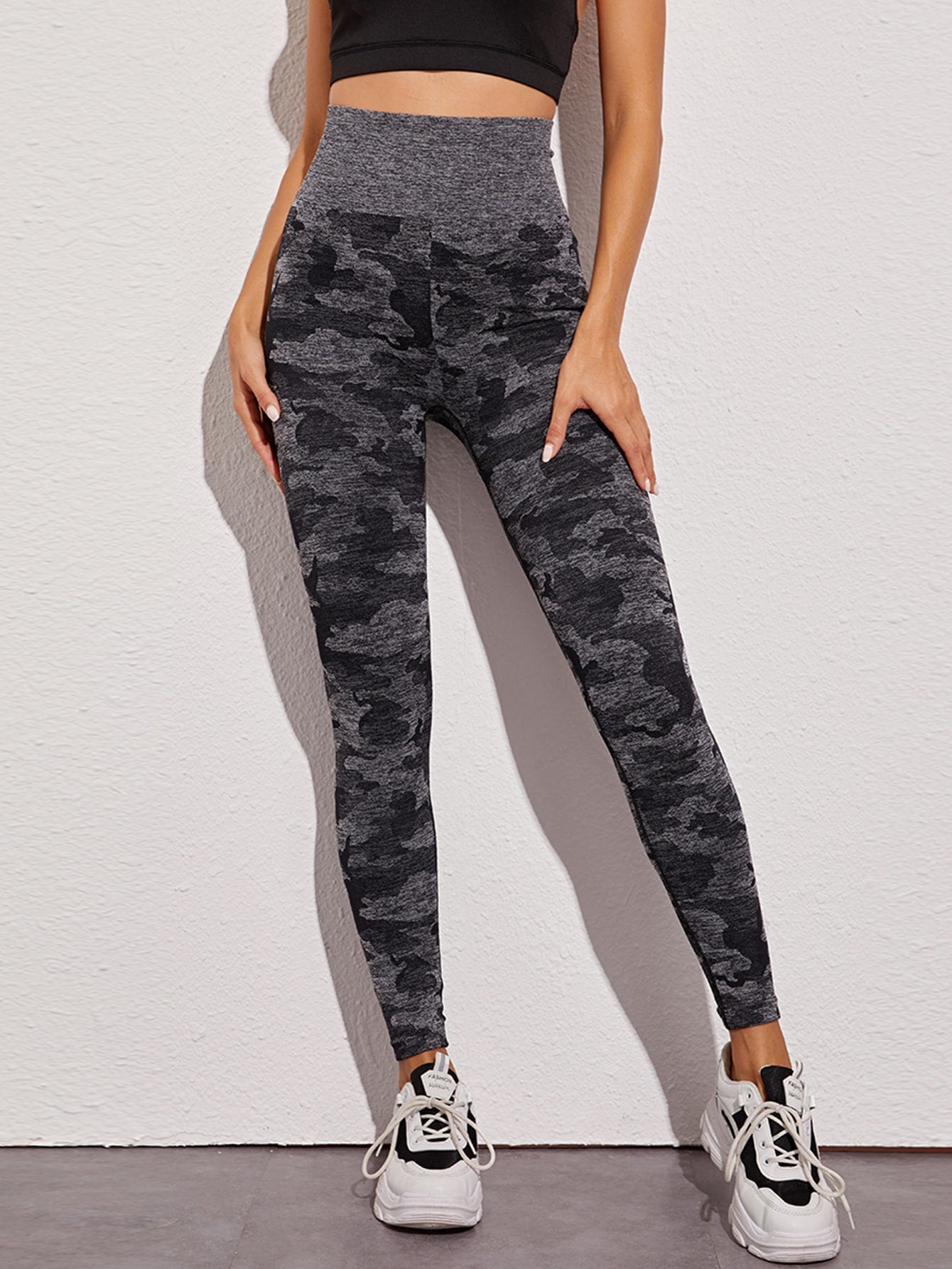 Allover Print Space Dye Sports Leggings