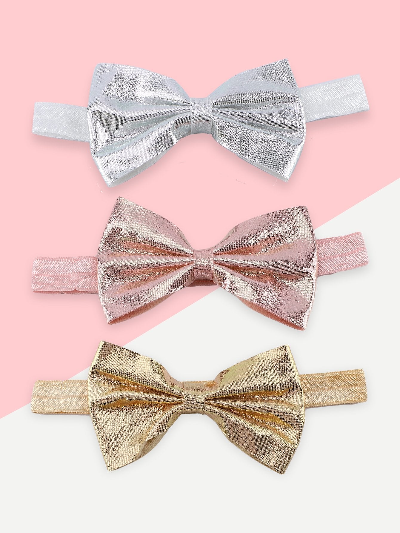 Baby Bow Decorated Headband 3pcs