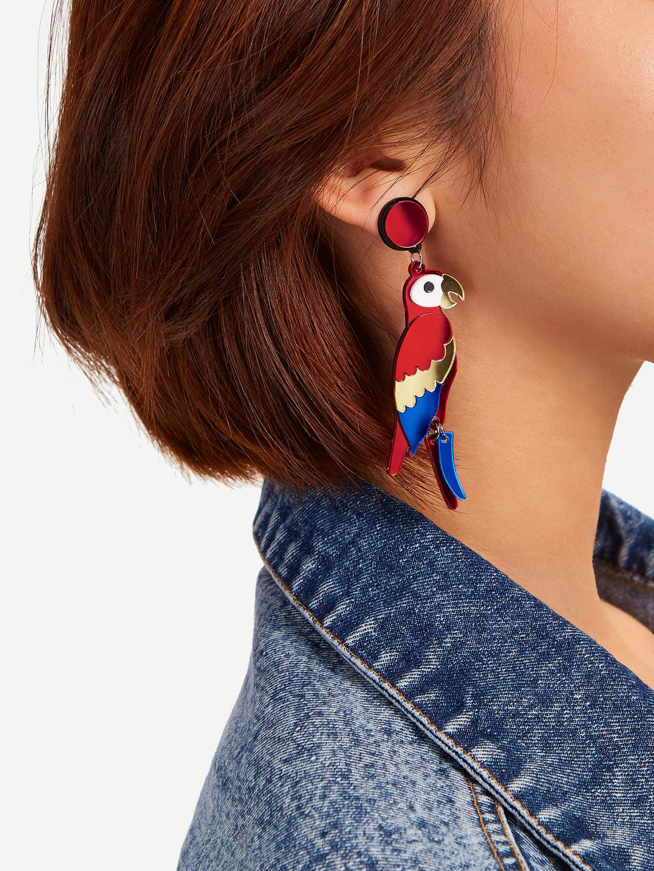 Bird Shaped Drop Earrings 1pair