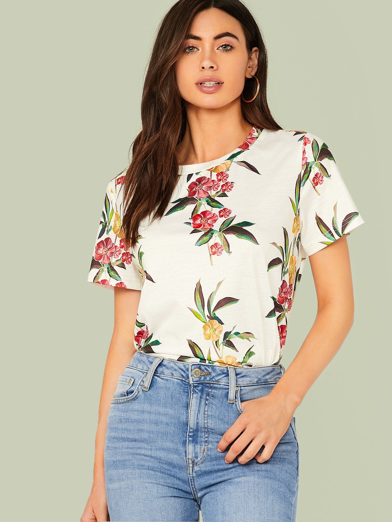 Botanical Print Top