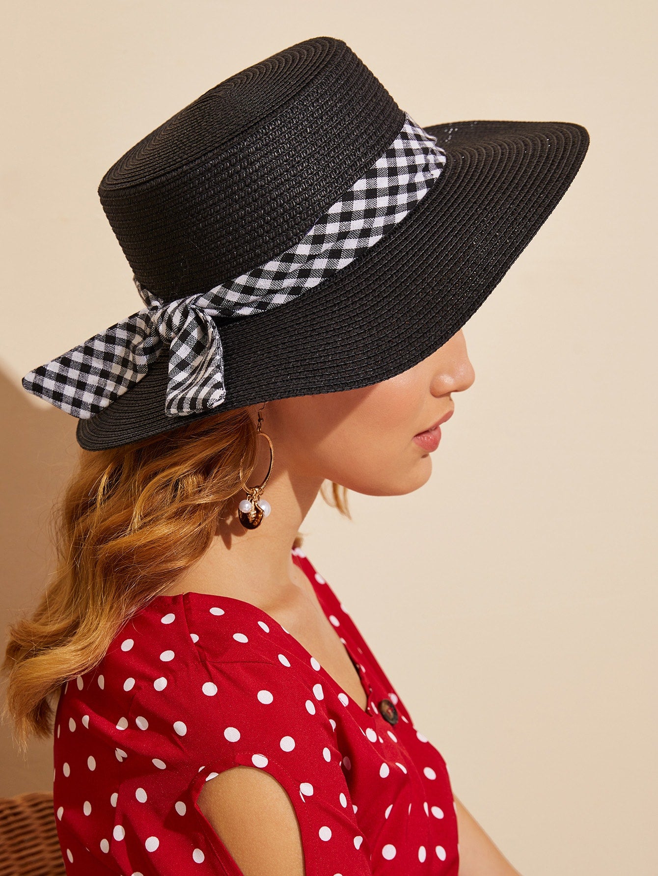 Bow Knot Detail Flat Top Fedora