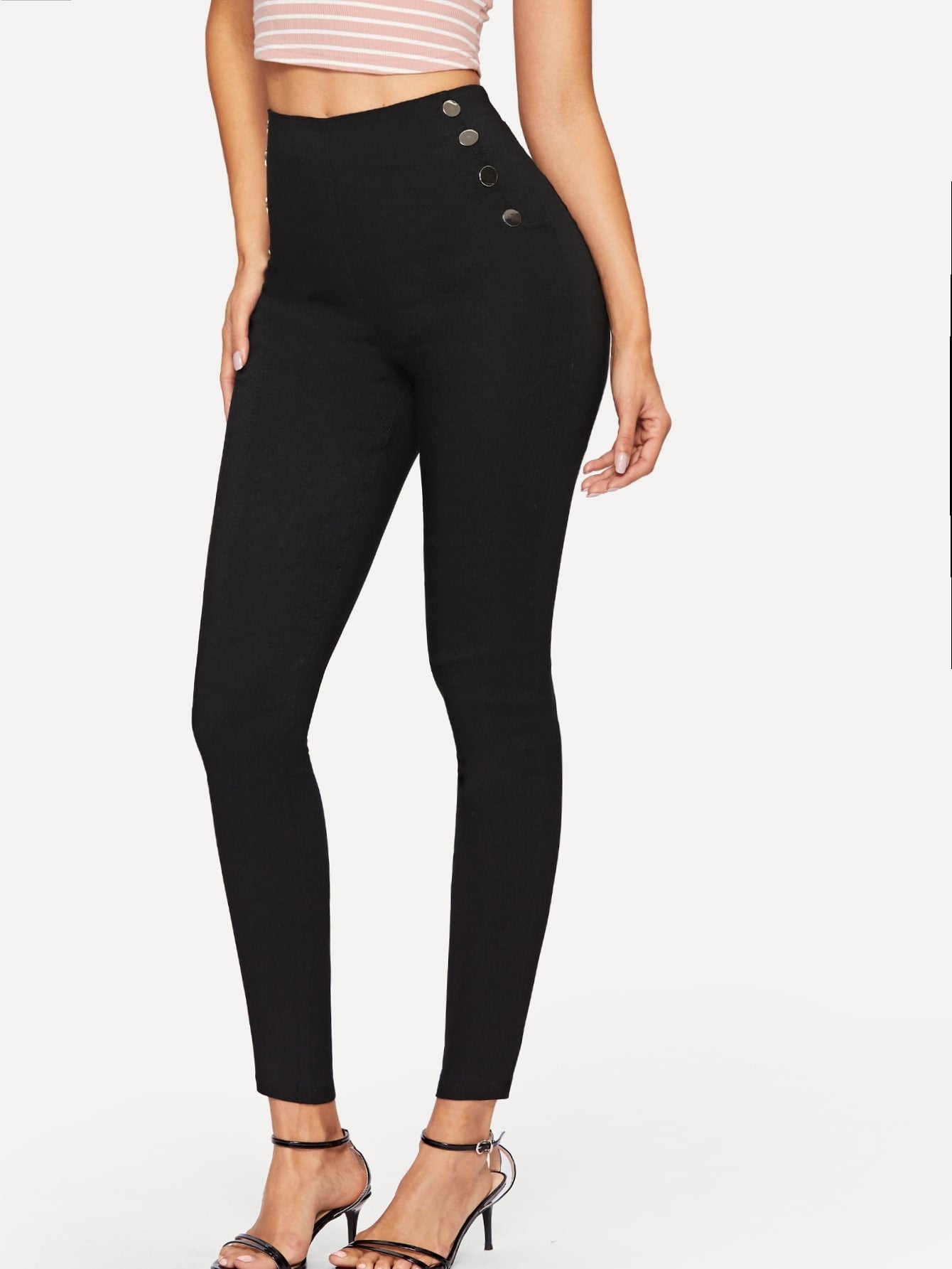 Button Side Jeggings