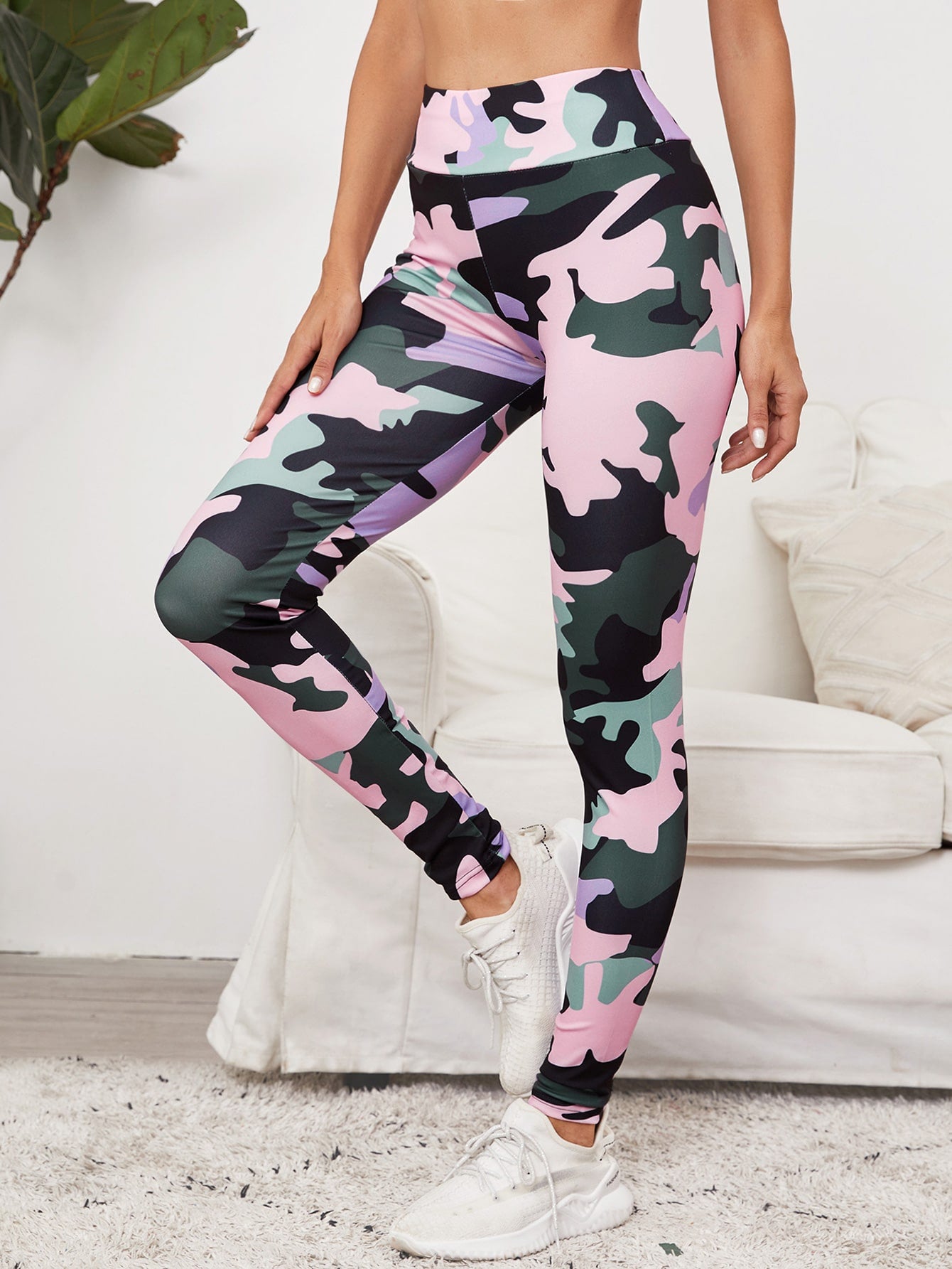 Camo Print High Waist Sports Leggings