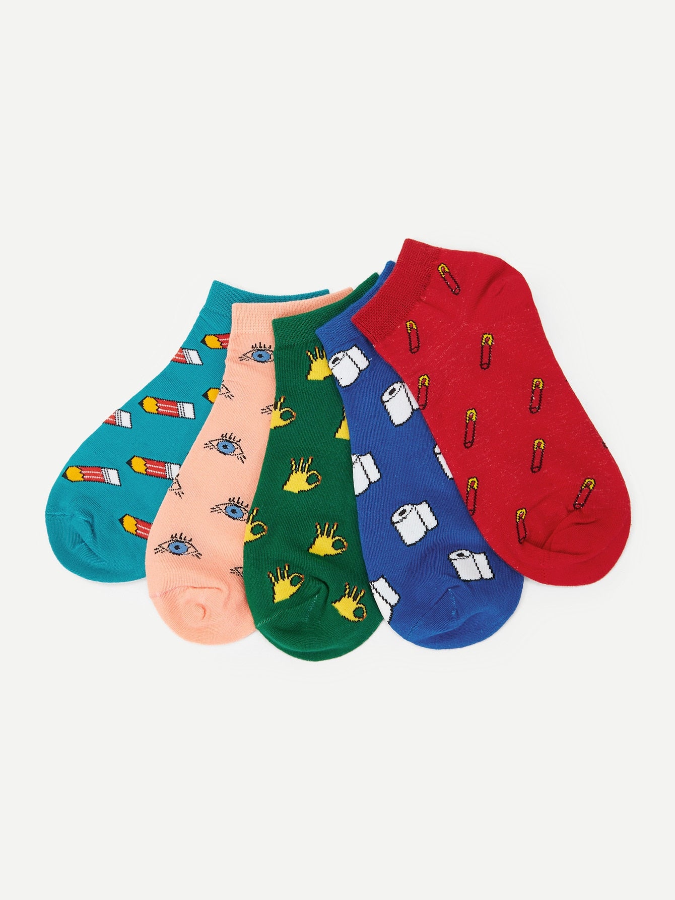 Cartoon Ankle Socks 5pairs