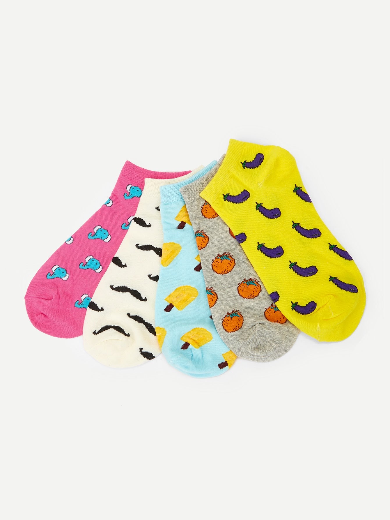 Cartoon Ankle Socks 5pairs