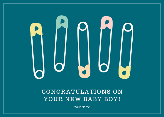 CONGRATS ON YOUR NEW BABY BOY - GREETING CARD