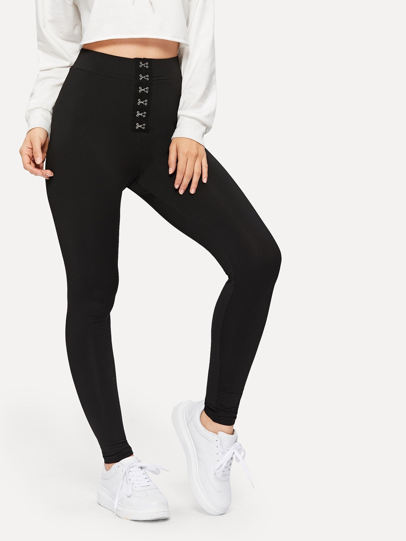 Grommet Detail Leggings