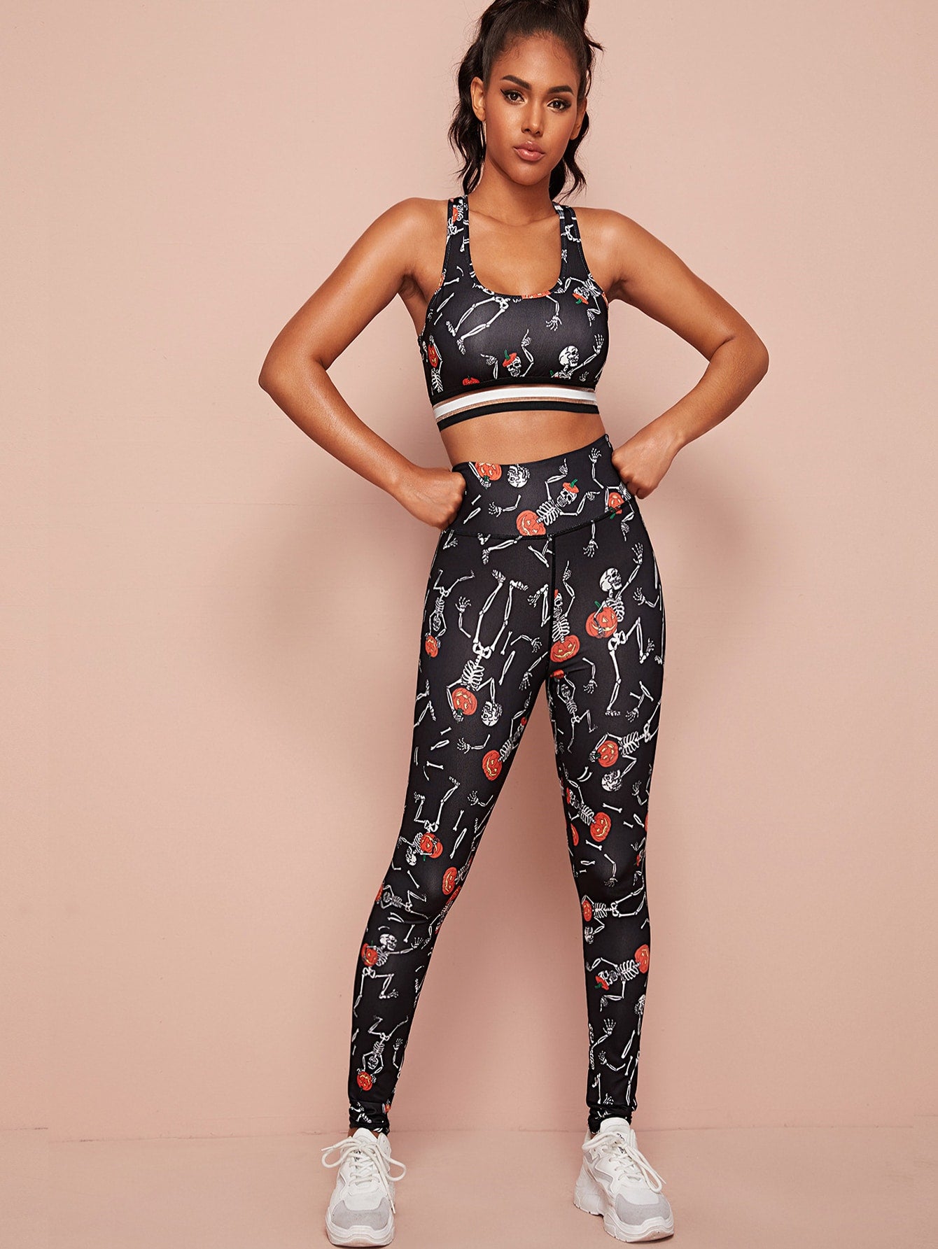 Halloween Print Skinny Sports Leggings