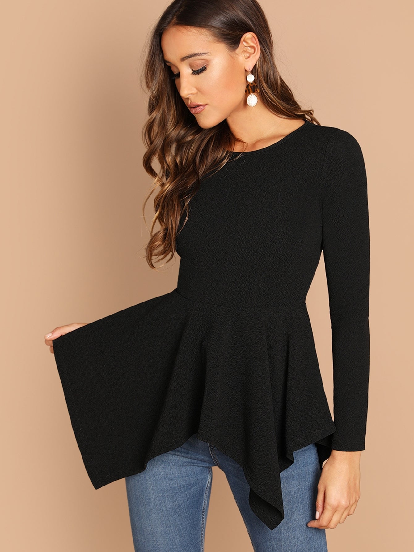 Hanky Hem Peplum Tee