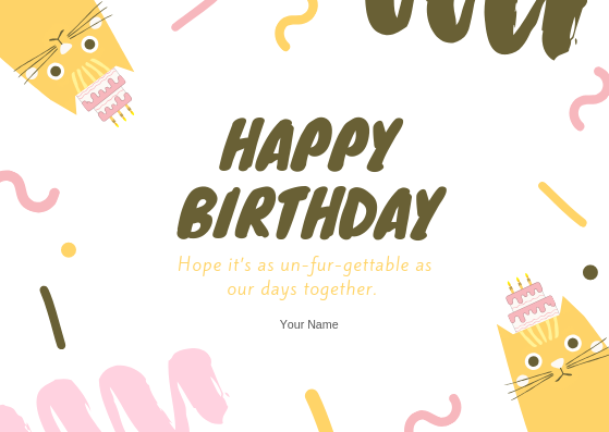 HAPPY BIRTHDAY - GREETING CARD