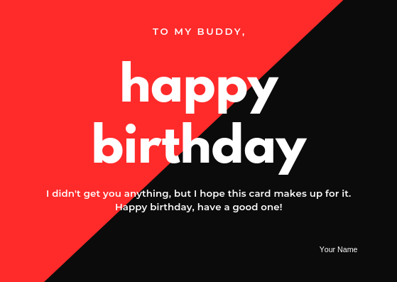 HAPPY BIRTHDAY - GREETING CARD