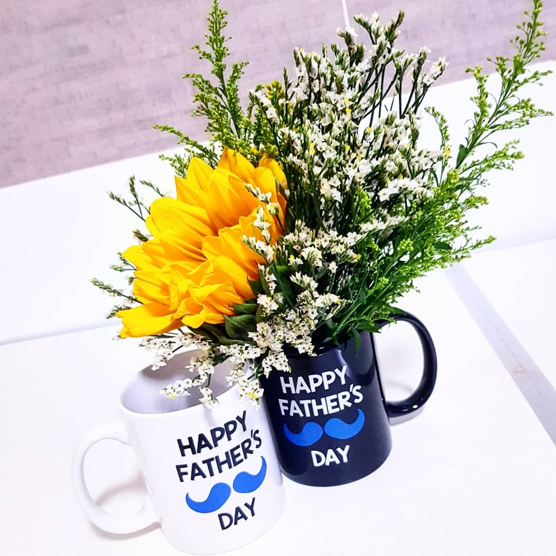 Happy Father's Day Mug With Flowers