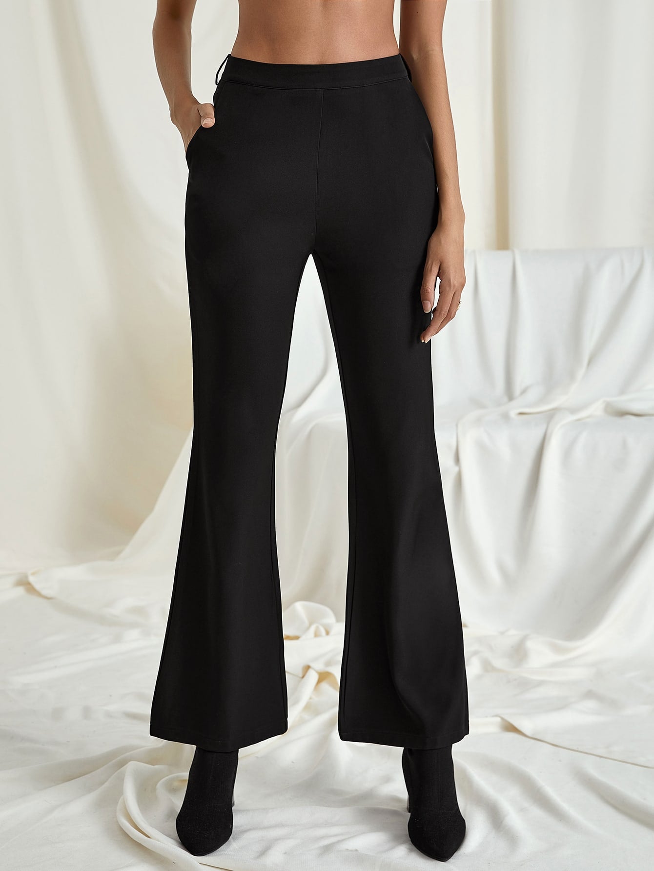 High Waist Flare Leg Pants