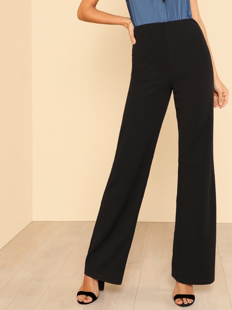 High Waist Straight Pants