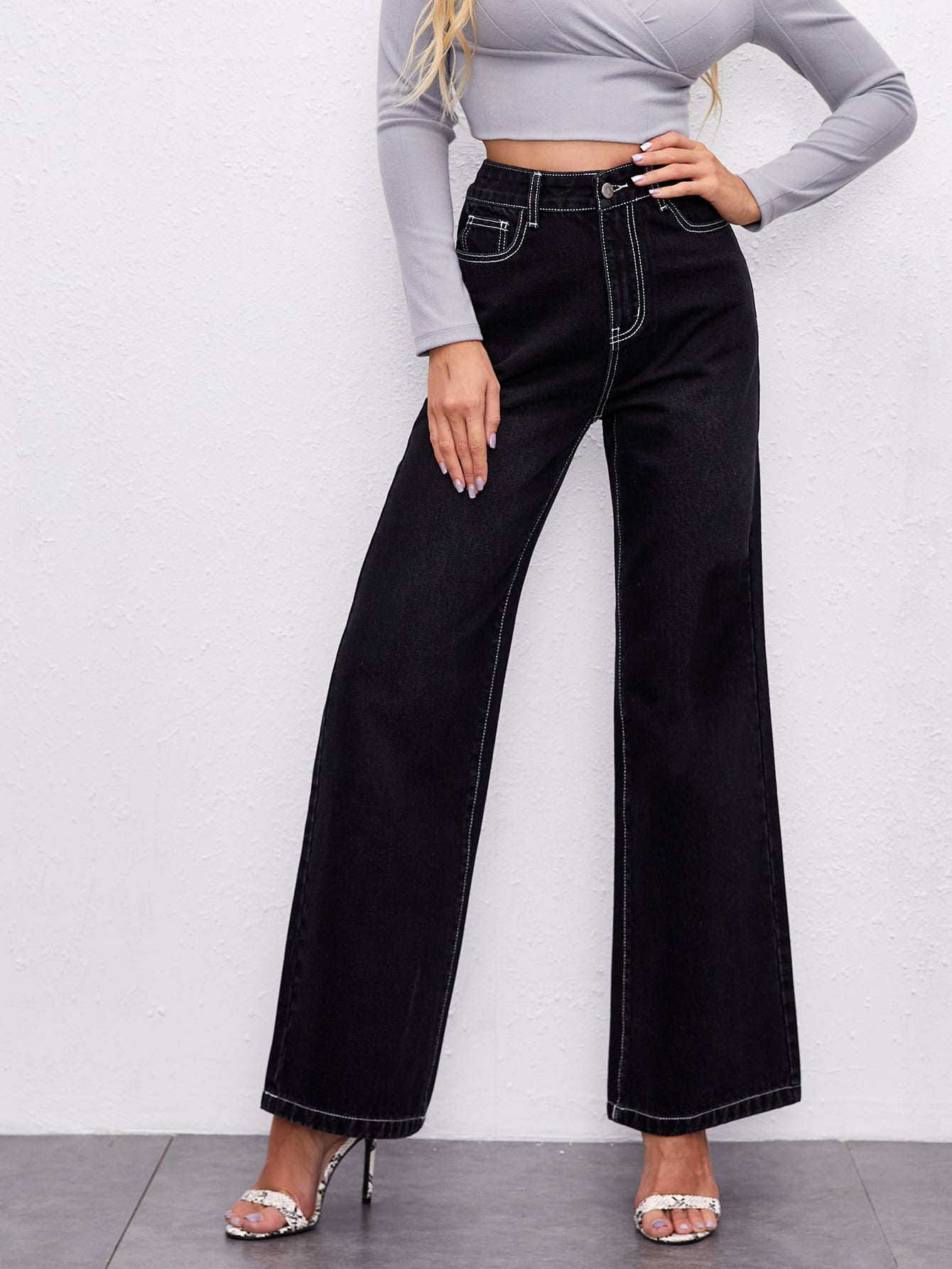 High Waist Wide Leg Jeans