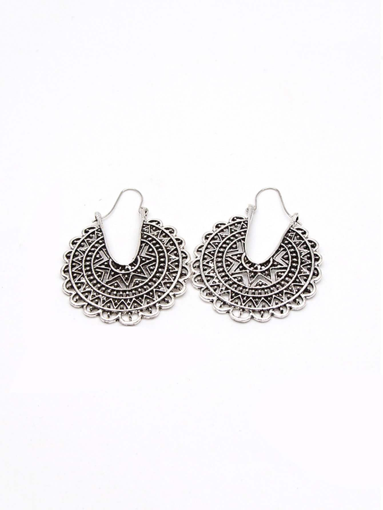 Hollow Out Statement Earrings 1pair