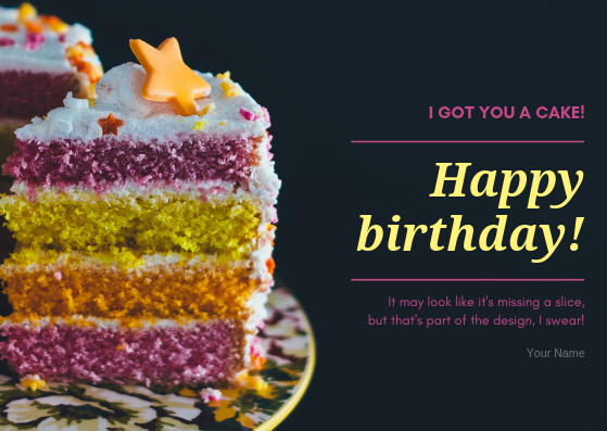 I GOT YOU CAKE - GREETING CARD